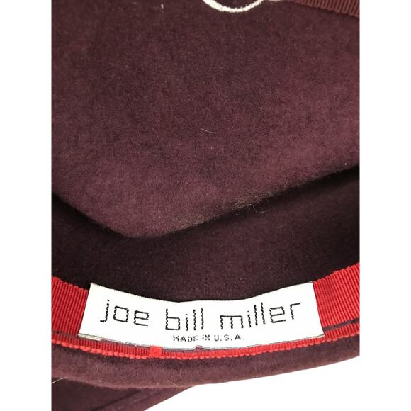 Vintage Joe Bill Miller Fashionable Hat Womens Purple Ruffled Flower Feathers main image 8